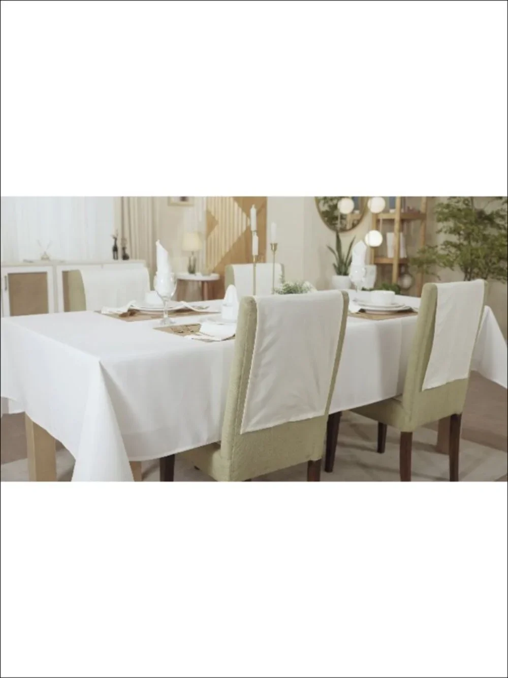 2 Pack Rectangle Tablecloth 90x156 Inch 100% Polyester Stain Resistant Wrinkle